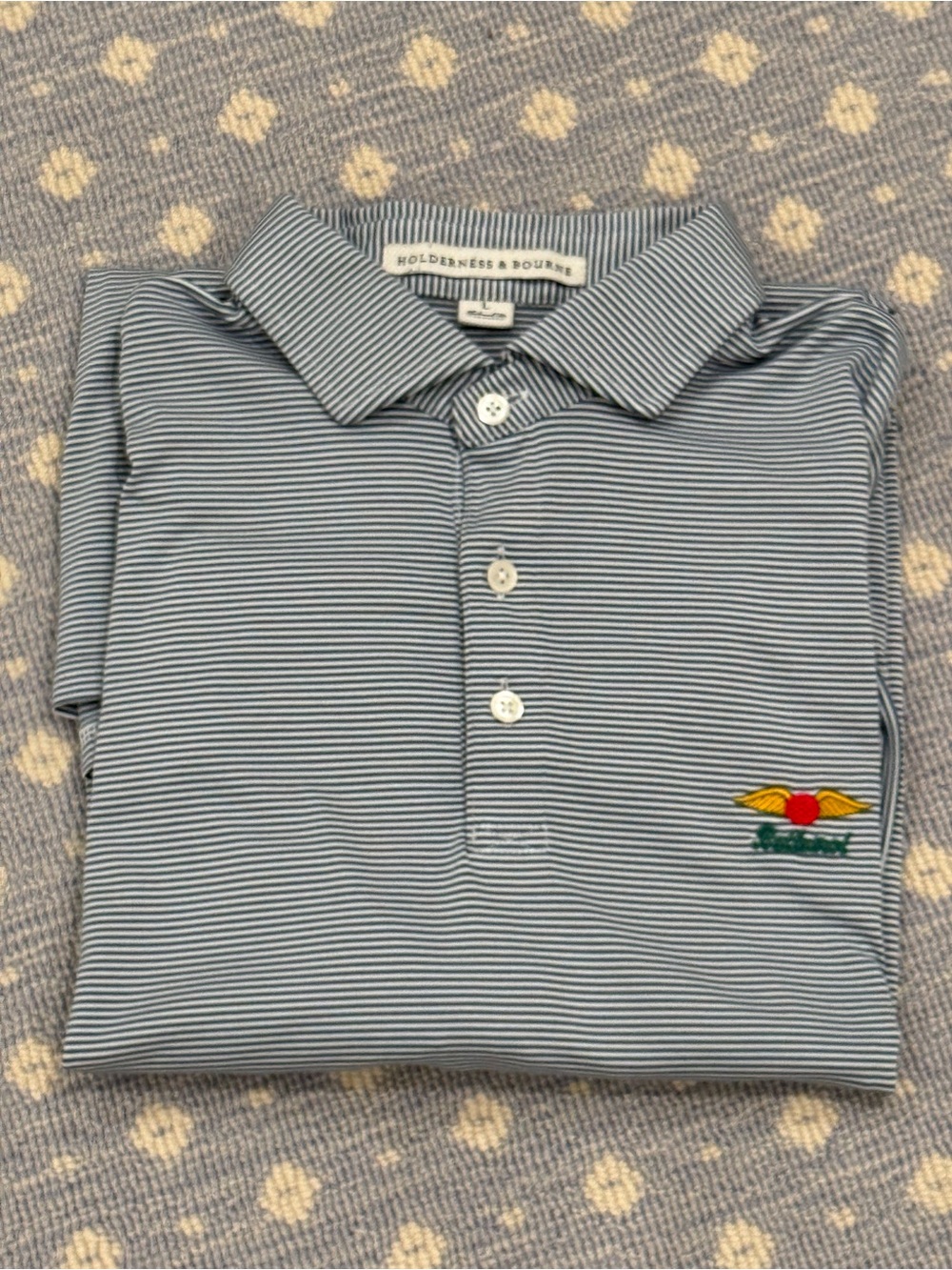 Baltusrol Holderness & Bourne Striped Men's Polo - Picture 1 of 4